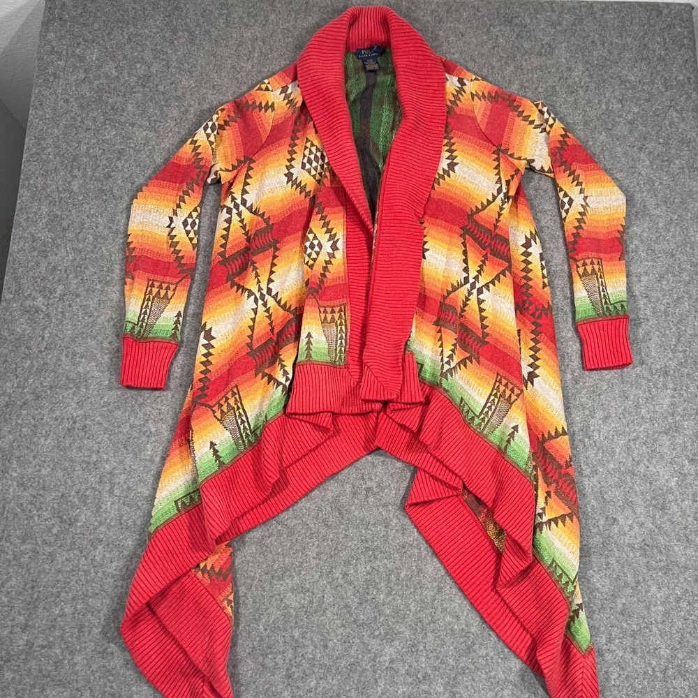 Polo Ralph Lauren Aztec Southerwestern Cardigan Sweater Shawl Women's Size Small